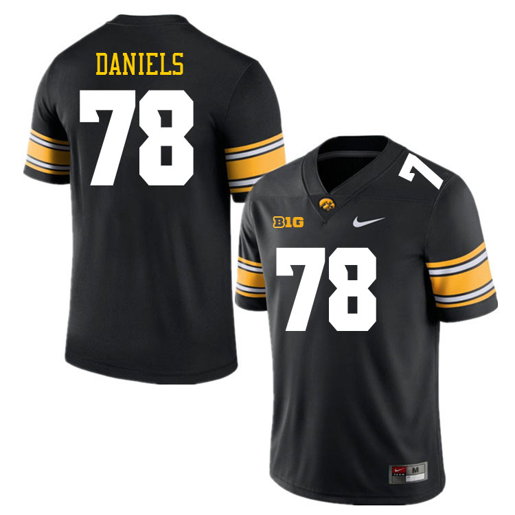 Iowa Hawkeyes #78 James Daniels College Football Jerseys Stitched Sale-Black
